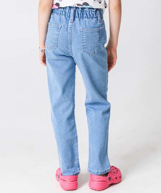 Calça Jeans Clochard Infantil Marisa Tam 4 a 10 Azul