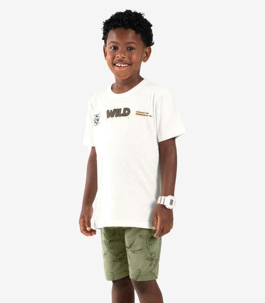 Image_Conjunto Infantil Camiseta Com Bermuda Rovi kids Bege