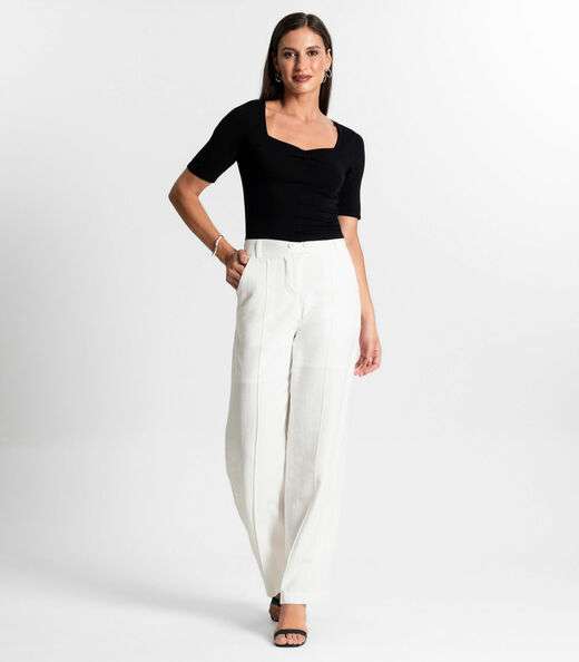 Blusa Feminina Manga Curta Rovitex Preto