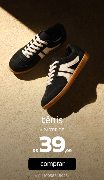 Tênis a partir de R$39,99