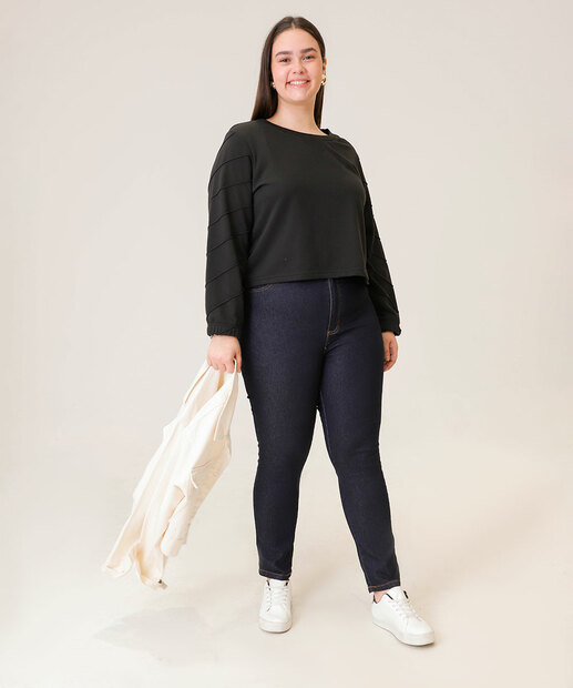 Blusa Plus Size Feminina Textura Marisa