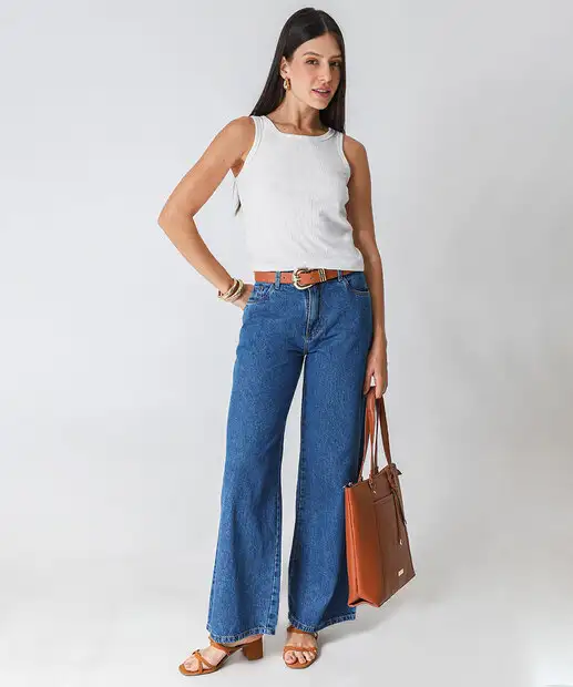 Blusa Regata Feminina Canelada Marisa Branco