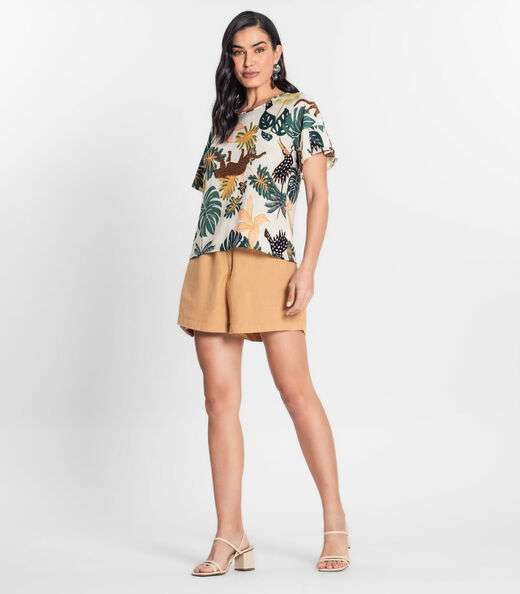 Blusa Feminina Liganete Infinita Cor Bege