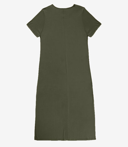 Vestido Feminino Midi Plus Size Infinita Cor Verde
