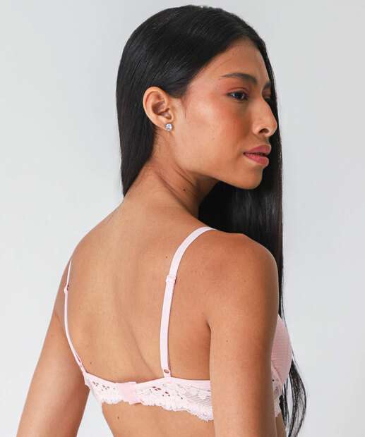 Sutiã Com Base E Bojo Recorte Renda Marisa