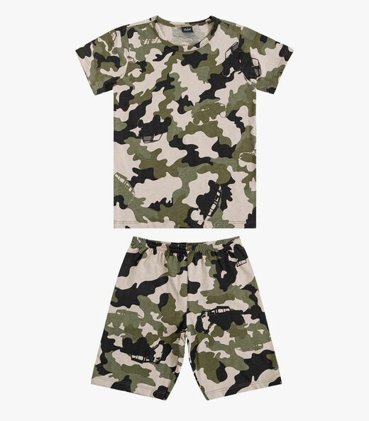 Image_Pijama Infantil Camiseta e Bermuda Select Verde