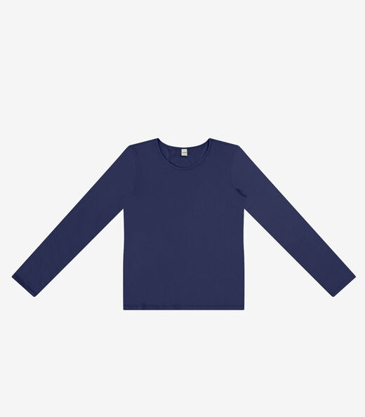 Blusa Feminina Manga Longa Rovitex Azul