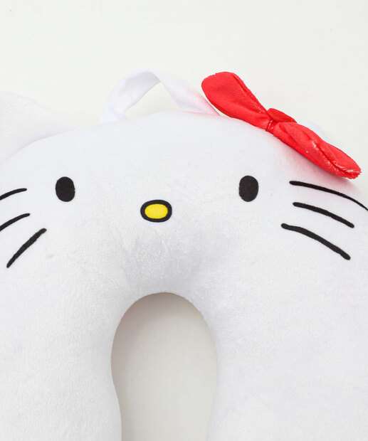 Almofada Pescoço Plush Hello Kitty Sanrio Branco