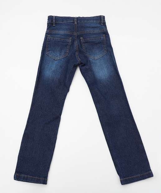 Calça Infantil Jeans Bolso Tam 4 a 8 Azul
