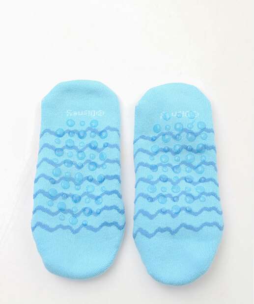 Meia Sapatilha Feminina Antiderrapante Stitch Disney Azul