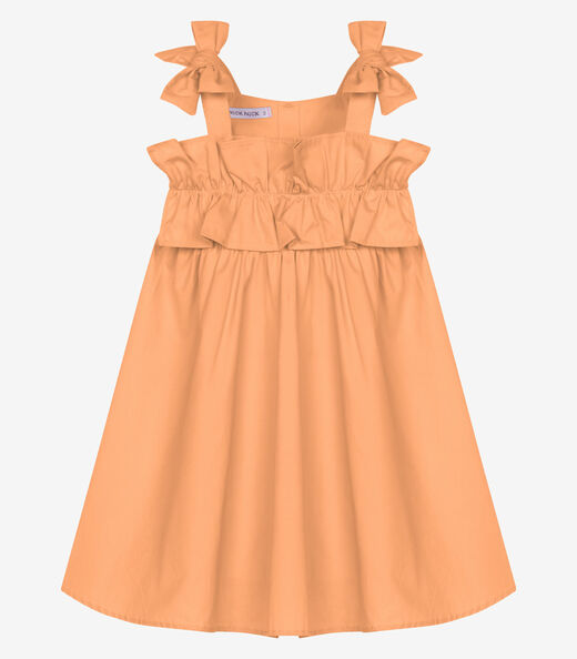 Image_Vestido Infantil Menina Tricoline Trick Nick Laranja
