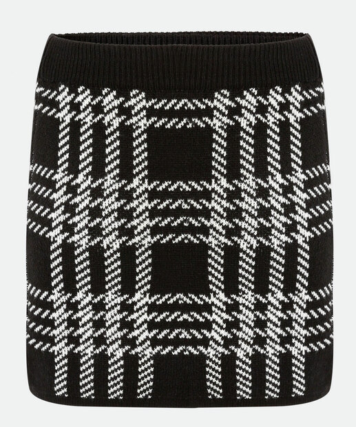 Saia Feminina Tricô Pied Poule Marisa 