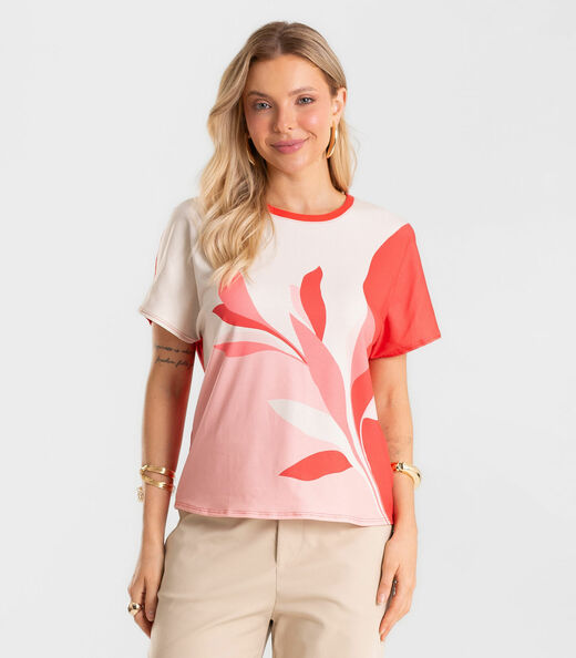 Image_Blusa Feminina Viscotorcion Crepe Rovitex Vermelho
