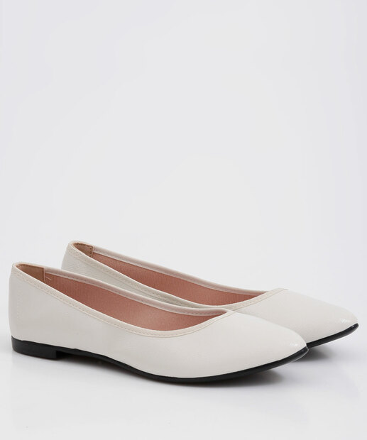 Sapatilha Feminina Bico Fino Verniz Moleca 