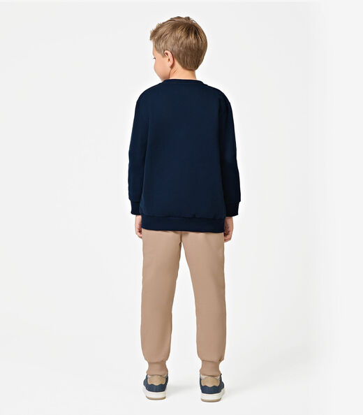 Conjunto Blusão Com Calça Moletom Felpa Trick Nick Azul