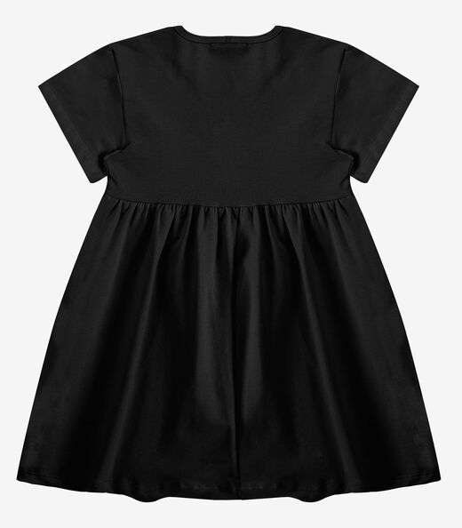 Vestido Infantil em Molecotton Select Preto
