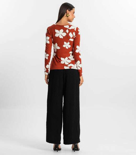 Calça Reta Feminina Rovitex Preto