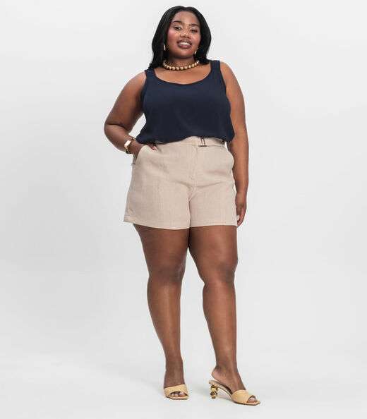 Regata Feminina Plus Size Infinita Cor Azul