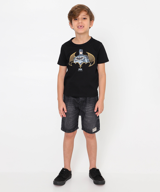 Camiseta Infantil Batman Liga Da Justiça Tam 4 a 10