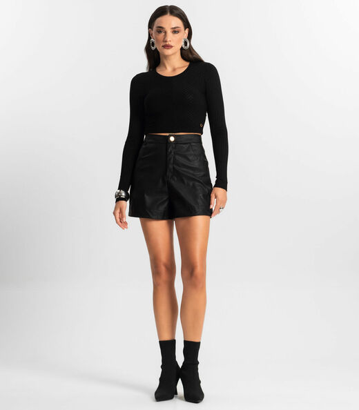 Blusa Feminina Manga Longa Endless Preto