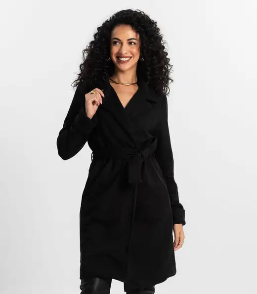 Trench Coat Feminino Rovitex Preto