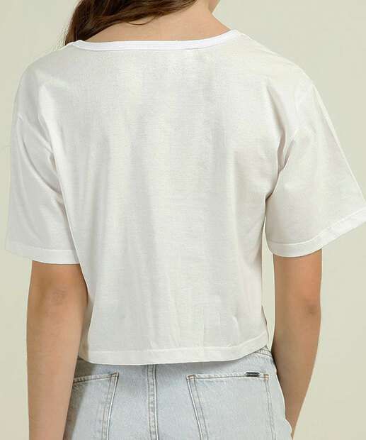 Blusa Juvenil Cropped Estampa Princesas Disney Tam 10 a 16