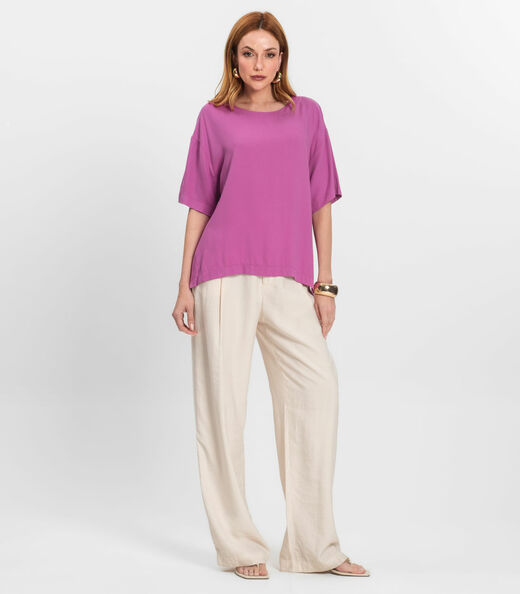 Blusa Feminina Manga Curta Endless Rosa