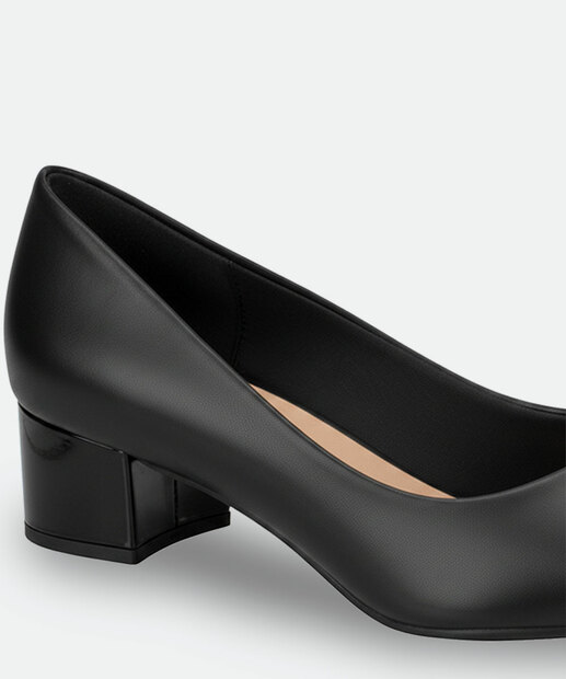 Scarpin Feminino Salto Grosso Beira Rio Preto