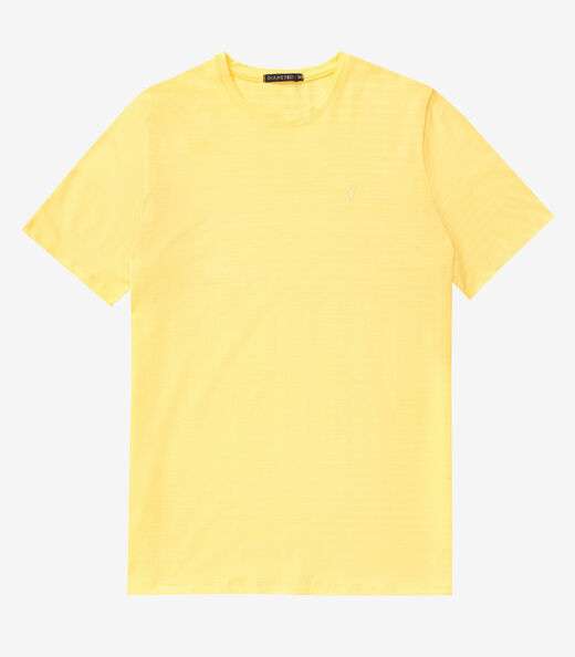 Camiseta Masculina Cotton Listrado Diametro Amarelo