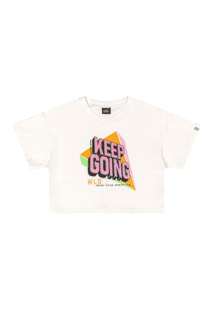 Blusa em Algodão Juvenil Manga Curta Gloss