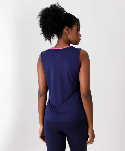 Blusa Regata Feminina Fitness Estampada Marisa