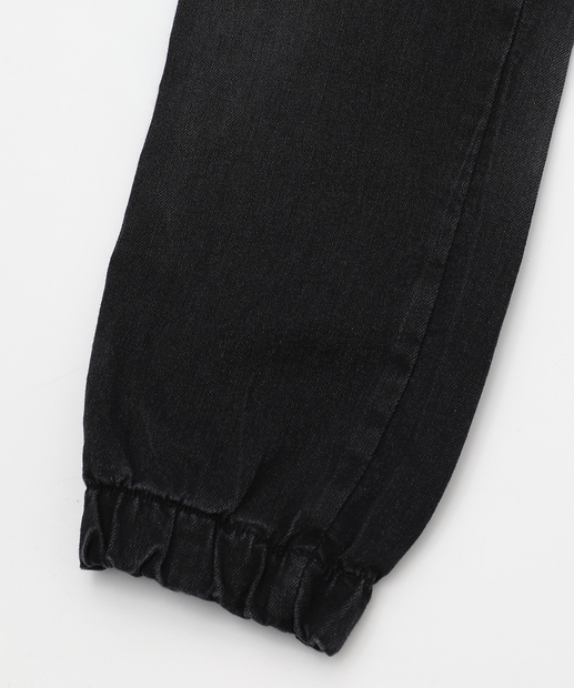 Calça Juvenil Jeans Jogger Lavado MR Tam 10 a 16 Preto