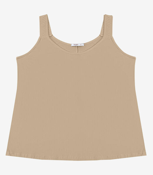 Image_Blusa De Alça Feminina Plus Size Secret Glam Marrom