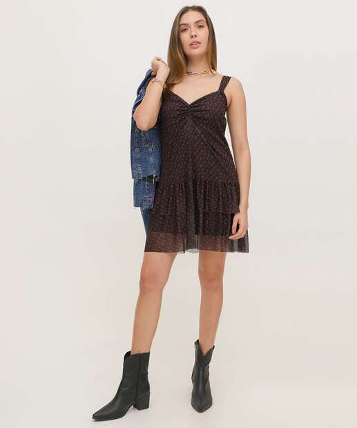 Image_Vestido Feminino Tule Estampa Flores Marisa
