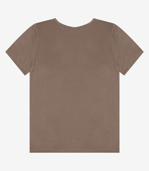 Blusa Feminina Em Viscotricot Infinita Cor Chocolate