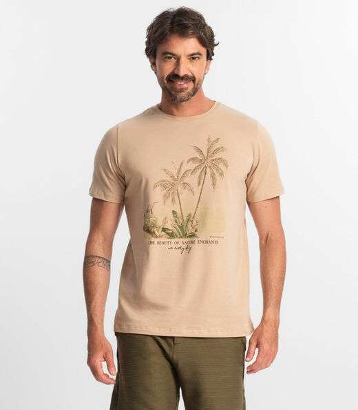 Camiseta Masculina Diametro Marrom