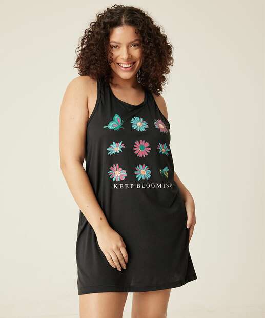 Camisola Plus Size Estampa Flores Marisa