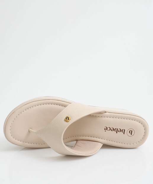 Tamanco Feminino Flatform Verniz Bebecê Bege