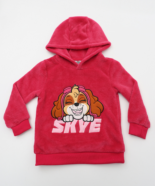 Image_Blusão Infantil Fleece Bordado Patrulha Canina Tam 1 a 3 Rosa