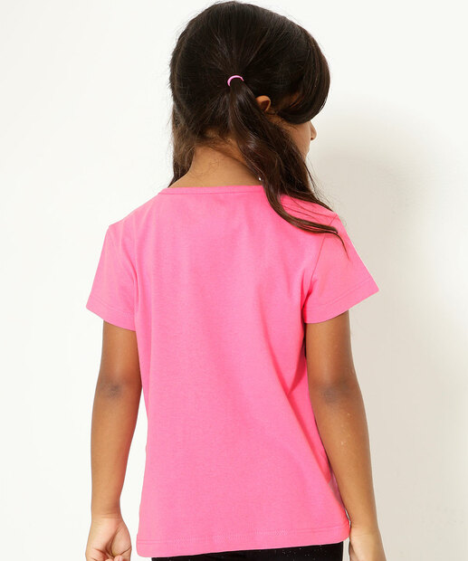 Camiseta Infantil Manga Curta Minnie Disney Tam 4 a 10 