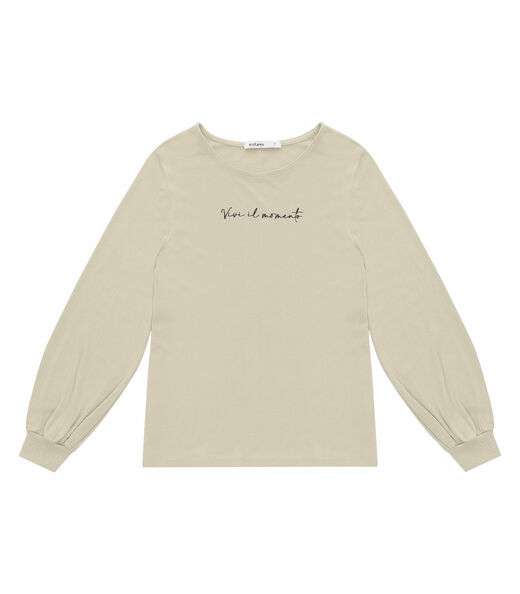 Blusa Manga Longa Tricot Endlles Bege