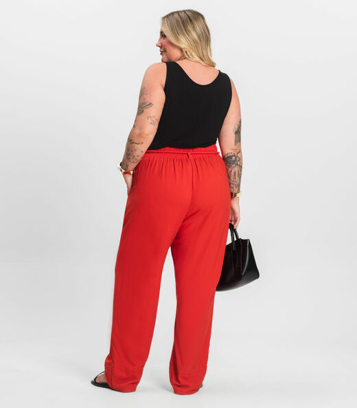 Calça Feminina Plus Size Secret Glam Laranja