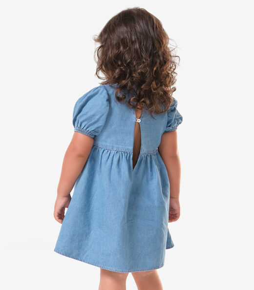 Vestido Infantil Jeans Trick Nick Azul