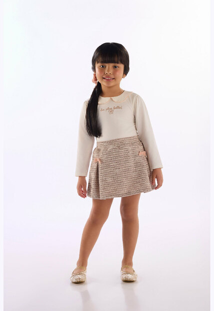 Conjunto Cotton Short-Saia Tweed Up Baby