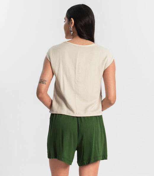 Blusa Feminina Viscose Rovitex Bege