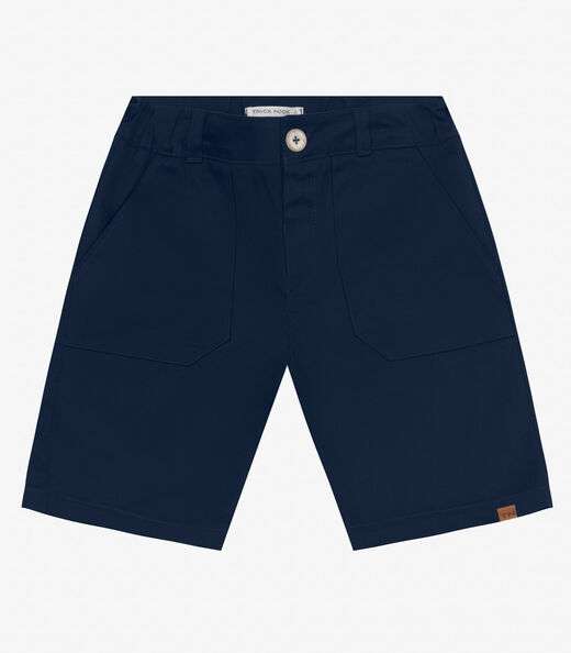 Bermuda Infantil em Sarja Cotton Trick Nick Azul