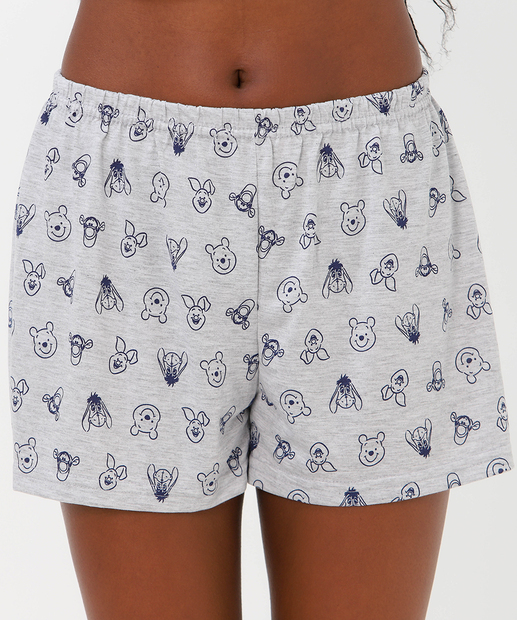 Pijama Feminino Manga Curta Stitch Disney Azul