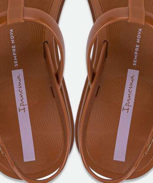 Sandália Feminina Rasteira Glow Ipanema Marrom