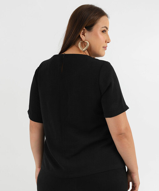 Blusa Feminina Pus Size Marisa Preta