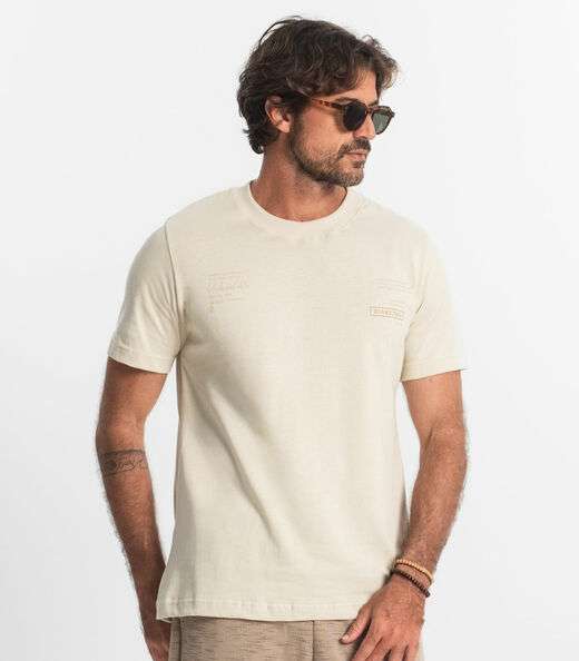 Camiseta Masculina Diametro Bege